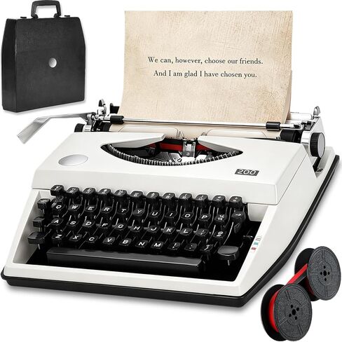 Manual Typewriter with Ribbon for Writers, Notes,Letters and Creative Writing, Fully Mechanical Retro Portable Typewriting Machine for Home and Office Vintage Decor, Classic Old Fashioned Collectible in Kuwait