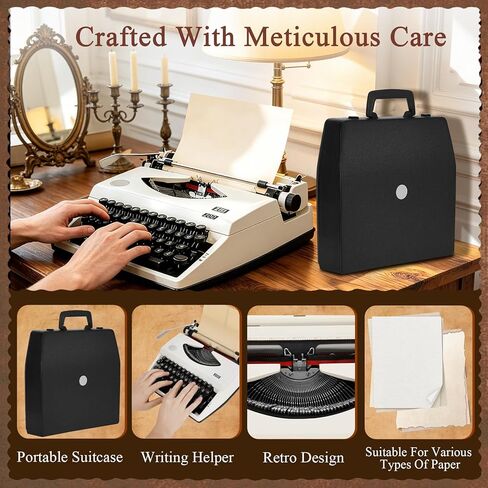 Manual Typewriter with Ribbon for Writers, Notes,Letters and Creative Writing, Fully Mechanical Retro Portable Typewriting Machine for Home and Office Vintage Decor, Classic Old Fashioned Collectible in Kuwait