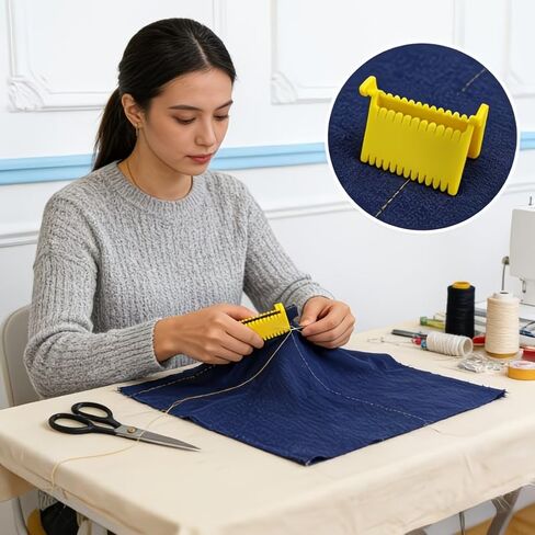4Pcs Clip-On Sewing Ruler Set - Multi-Size Fabric Measuring Gauge for Sewing, Quilting and Dressmaking in Kuwait
