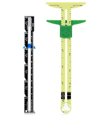 2 Pcs Seam Guide Ruler for Sewing Machine, 5-in-1 Seam Guide Ruler T-Shaped Sliding, Multifunctional Measuring Tool for Quilting & Fabric Crafts in Saudi Arabia