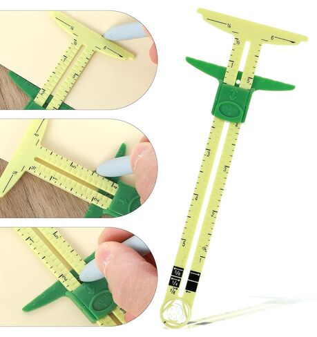 2 Pcs Seam Guide Ruler for Sewing Machine, 5-in-1 Seam Guide Ruler T-Shaped Sliding, Multifunctional Measuring Tool for Quilting & Fabric Crafts in Saudi Arabia