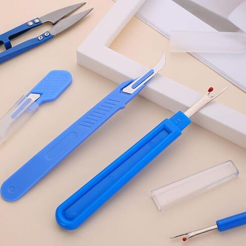 7-Piece Sewing Seam Ripper Tool Kits,Stitch Remover & Thread Cutter, Multi-Function Stitch Remover Kit with Buttonhole Cutter for Sewing and Crafting in Kuwait