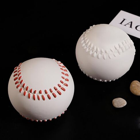 Round Baseball Candle Holder Molds,Storage Box & Plant Pot Silicone Molds for Epoxy Resin, Concrete, Plaster, Sports Ball Theme Mold DIY Home Ornament in Kuwait