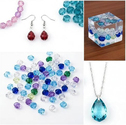 2 Pcs Mold Resin Craft Makes 60 Crystals, Gemstone Silicone Mold, Clear Resin Molds, Mini 3D Diamond Epoxy Casting Mold for Making DIY Crafting, Earring, Pendant, Necklace, Soap, Ice Cube in Saudi Arabia