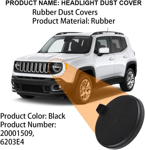 Rubber Housing Cap, light Cover, LED Bulb Extension Cap, 20001509, Compatible with Jeep Renegade Version 2016 in Kuwait