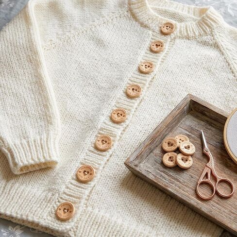 150Pcs Wooden Buttons for Crafts Handmade with Love Button 2 Holes Round Cute Craft Button for Clothing Sewing DIY Crafts Embellishment Accessories Clothes Decor (15mm/20mm/25mm in Saudi Arabia