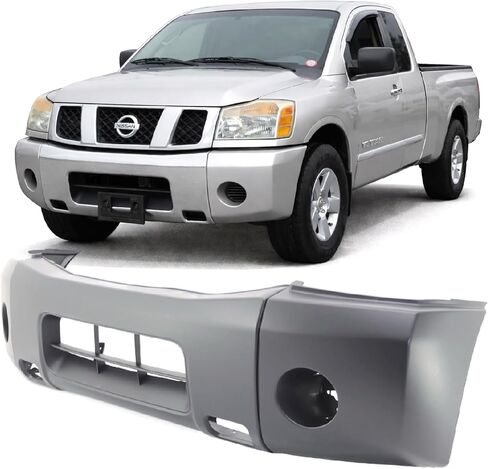FitParts Compatible With Front Bumper Cover 2004 2005 2006 2007 2008 2009 2010 2011 2012 2013 2014 Nissan Titan 04-14. New, Primed &Ready for Paint. NI1000237 620227S020 in Kuwait
