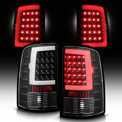 ACANII - For Black 2007-2013 GMC Sierra 1500 2500HD 3500HD LED Tube Tail Lights Brake Lamps in Kuwait