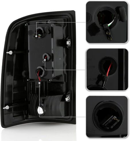 ACANII - For Black 2007-2013 GMC Sierra 1500 2500HD 3500HD LED Tube Tail Lights Brake Lamps in Kuwait