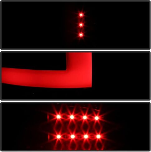 ACANII - For Black 2007-2013 GMC Sierra 1500 2500HD 3500HD LED Tube Tail Lights Brake Lamps in Kuwait