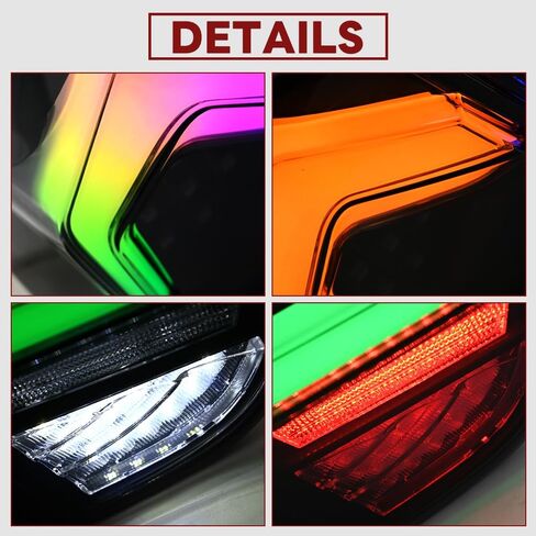 Tail Lights for 2009-2012 BMW 3-Series E90 328i 335i 4dr Sedan Taillights with Star-up Animation Multicolor DRL Amber Sequential Turn Signal Rear Back Lamp(APP Control, 1 Pair) in Saudi Arabia