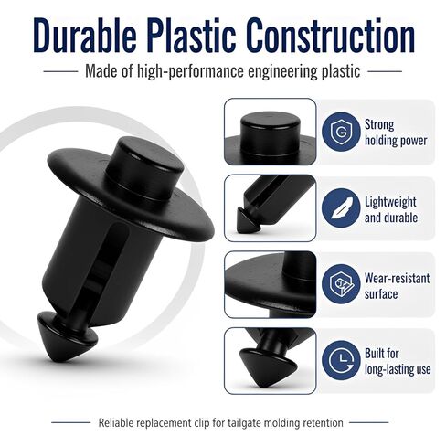 10Pcs Compatible with Ford F150 F250 F350 Super Duty Tailgate Molding Rivet Retainers Clips (Black,10Pcs) in Saudi Arabia