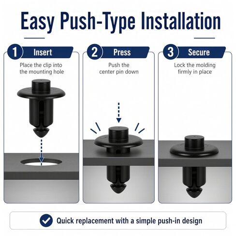10Pcs Compatible with Ford F150 F250 F350 Super Duty Tailgate Molding Rivet Retainers Clips (Black,10Pcs) in Saudi Arabia