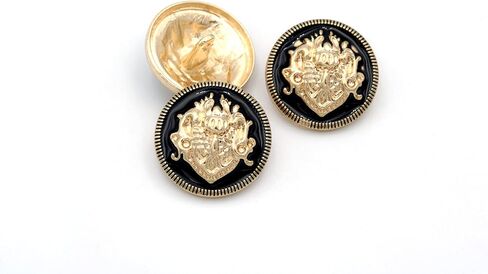 5PCS Bronze Metal Buttons Blazer Jackets 4 Holes Premium Knitting Sewing Buttons (23mm, Gun Color) in Kuwait