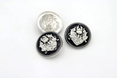 5PCS Bronze Metal Buttons Blazer Jackets 4 Holes Premium Knitting Sewing Buttons (23mm, Gun Color) in Kuwait