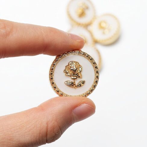 5pcs 7/8" Gold Round Rose Button Winter Wool Coat Trench Coat Pants DIY Buckle in Saudi Arabia