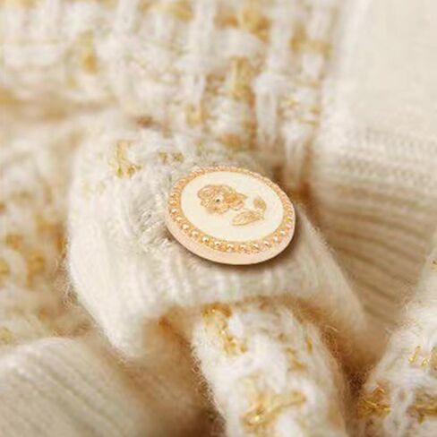 5pcs 7/8" Gold Round Rose Button Winter Wool Coat Trench Coat Pants DIY Buckle in Saudi Arabia