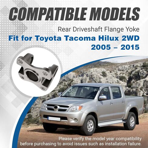 Rear Driveshaft Flange Yoke Compatible with Toyota Hilux Tacoma 2WD 2005-2015 Replace 2-2-01904 5001904 5001905 5019389 in Kuwait