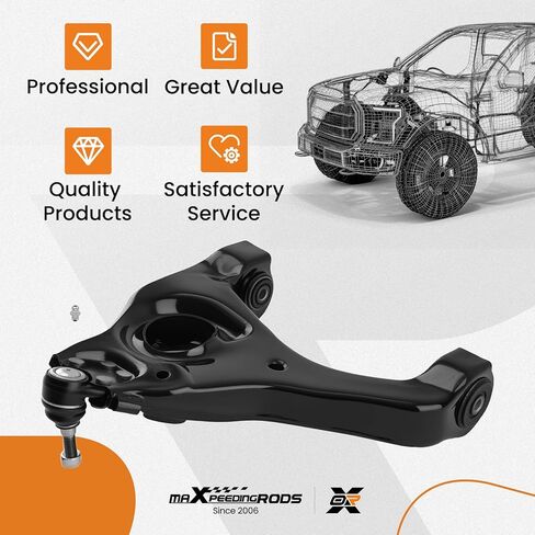 ذراع التحكم السفلي الأيمن الأمامي maxpeedingrods RWD لسيارة Chevy Silverado 1500 GMC Sierra 1500 1999-2006، RK620264 ذراع التحكم السفلي للتعليق مع مجموعة وصلة كروية in Kuwait