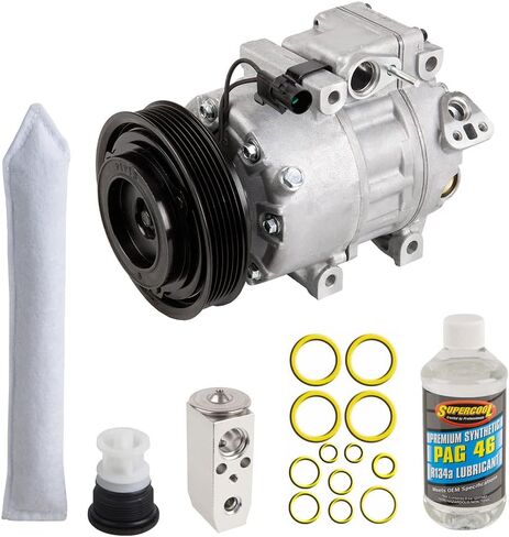 AC Compressor & A/C Kit For Hyundai Veracruz 2007 2008 2009 2010 2011 2012 - Includes Drier, Expansion Valve, Oil, Seals - BuyAutoParts 60-82373RK New in Kuwait