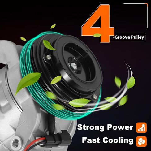 168662 A/C Air Conditioner Compressor Assembly with Clutch Compatible with 2011-2014 Ford F150, For 2015-2017 Expedition/Lincoln Navigator, 15-19 Transit-150/250/350/350 HD V6 3.5L 3.7L for TEM276050 in Saudi Arabia