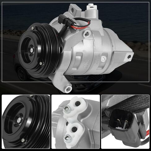 168662 A/C Air Conditioner Compressor Assembly with Clutch Compatible with 2011-2014 Ford F150, For 2015-2017 Expedition/Lincoln Navigator, 15-19 Transit-150/250/350/350 HD V6 3.5L 3.7L for TEM276050 in Saudi Arabia
