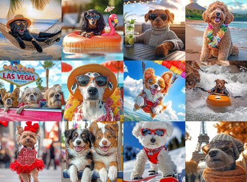 Lucky Puzzles - Dogs in The Loo: A Toilet Tail - 1000 Piece Jigsaw Puzzle for Adults | Funny Dogs Puzzle | Hilarious Dog Bathroom Humor Puzzle in Saudi Arabia