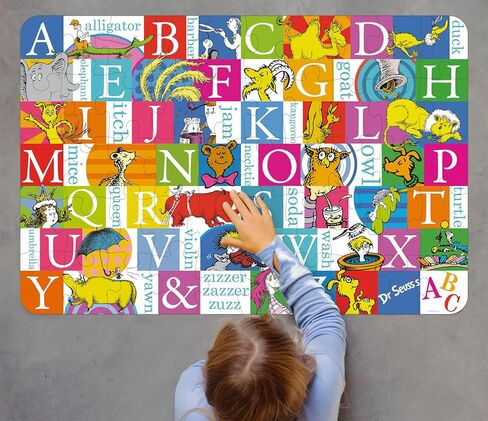 Buffalo Games Dr. Seuss Alphabet 50-Piece Floor Puzzle - 3 ft x 2 ft - Letter Recognition & Gifts for Students - Pattern Recognition & Fun School Supplies in Kuwait