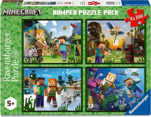 حزمة ممتص الصدمات من Ravensburger Minecraft 4 × 100 قطعة in Kuwait