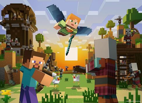 حزمة ممتص الصدمات من Ravensburger Minecraft 4 × 100 قطعة in Kuwait