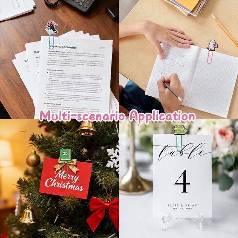 Cute Paper Clips for Bookish Gifts for Book Lovers 18 PCS Fancy Paper Clips Office Bookworm Gifts Supplies Cute School Supplies Bookmarks for Book Lovers Study Stuff in Saudi Arabia
