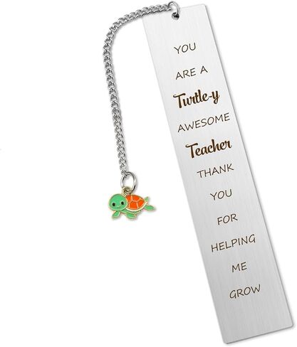 Teacher Christmas Gifts Sea Turtle Gifts for Women Thank You Teacher Appreciation Gift from Student Thank You for Helping Me Grow Metal Bookmark Birthday Graduation Teachers Day Valentines Presents in Saudi Arabia