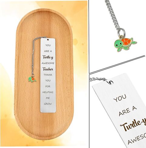 Teacher Christmas Gifts Sea Turtle Gifts for Women Thank You Teacher Appreciation Gift from Student Thank You for Helping Me Grow Metal Bookmark Birthday Graduation Teachers Day Valentines Presents in Saudi Arabia