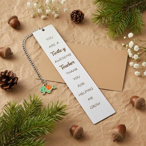Teacher Christmas Gifts Sea Turtle Gifts for Women Thank You Teacher Appreciation Gift from Student Thank You for Helping Me Grow Metal Bookmark Birthday Graduation Teachers Day Valentines Presents in Saudi Arabia