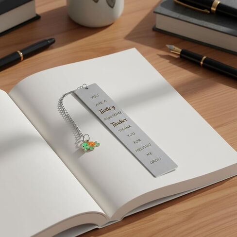 Teacher Christmas Gifts Sea Turtle Gifts for Women Thank You Teacher Appreciation Gift from Student Thank You for Helping Me Grow Metal Bookmark Birthday Graduation Teachers Day Valentines Presents in Saudi Arabia