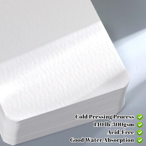 50 Pcs Watercolor Bookmark Paper, 5.9 x 1.9 Inches Blank Book Marks 140lb/300gsm Watercolor Paper Cards for Paint, DIY Projects Gift Tag in Saudi Arabia