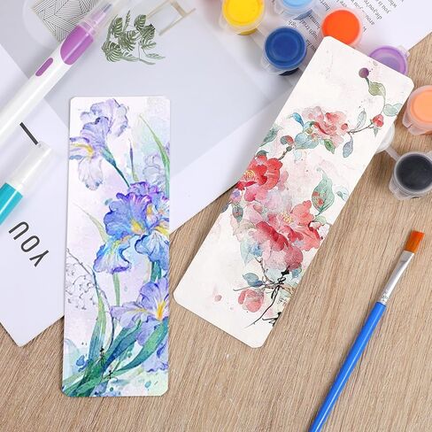 50 Pcs Watercolor Bookmark Paper, 5.9 x 1.9 Inches Blank Book Marks 140lb/300gsm Watercolor Paper Cards for Paint, DIY Projects Gift Tag in Saudi Arabia
