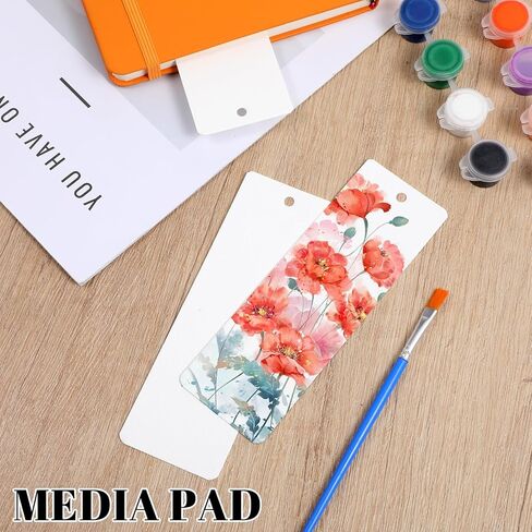 50 Pcs Watercolor Bookmark Paper, 5.9 x 1.9 Inches Blank Book Marks 140lb/300gsm Watercolor Paper Cards for Paint, DIY Projects Gift Tag in Saudi Arabia
