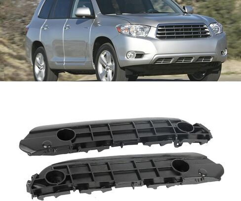 Front Bumper Bracket Set Left and Right Side Compatible with Toyota Highlander 2014 2015 2016 2017 2018 2019 Replaces 52145-0E060 52146-0E060 TO1043124 TO1042124 Bumper Retainer in Saudi Arabia