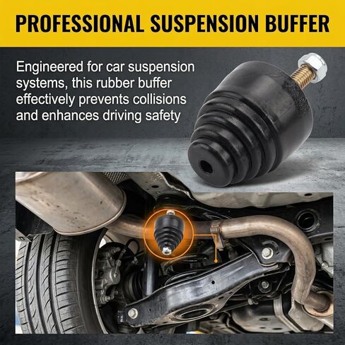 2PCS Suspension Bump Stopper, Rubber Rear Shock Absorber Bump Block with Screw Kit, Universal Replacement for Cars, Trucks and Off-Road Vehicles in Saudi Arabia