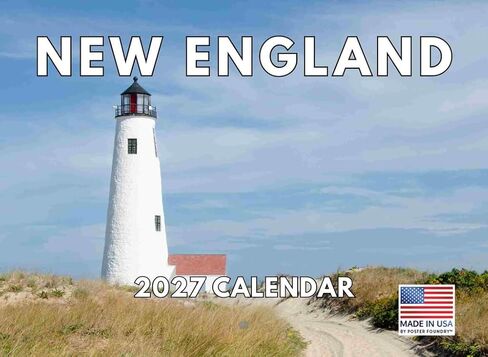 New England Calendar 2025 شهرية الحائط التقويم 12 شهرًا | صنعت أمريكية في الولايات المتحدة الأمريكية in Kuwait