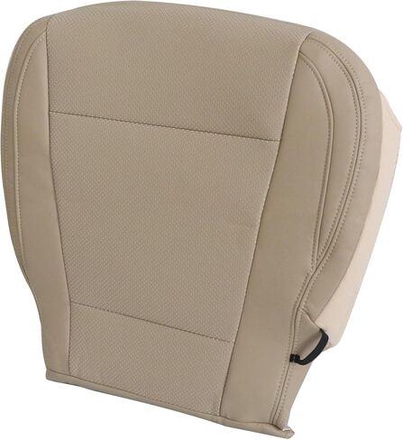 SecosAutoparts Left Driver Side Bottom Replacement Tan Leather Seat Cover Compatible with Ford F-150 Lariat 2015-2017 Compatible with Ford F250 F350 Lariat XLT 2017-2022 in Kuwait
