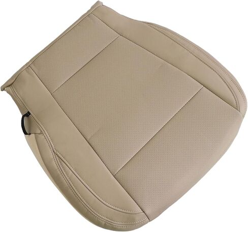 SecosAutoparts Left Driver Side Bottom Replacement Tan Leather Seat Cover Compatible with Ford F-150 Lariat 2015-2017 Compatible with Ford F250 F350 Lariat XLT 2017-2022 in Kuwait