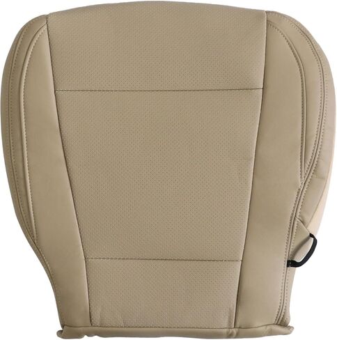 SecosAutoparts Left Driver Side Bottom Replacement Tan Leather Seat Cover Compatible with Ford F-150 Lariat 2015-2017 Compatible with Ford F250 F350 Lariat XLT 2017-2022 in Kuwait