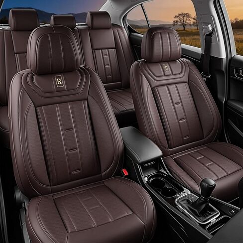 Forte Seat Covers Compatible with Kia Forte 2012-2024 Premium Leather Car Seat Covers,Waterproof,Wear Resistant,Airbag Compatible Seat Protector(5 Seats,Black) in Saudi Arabia
