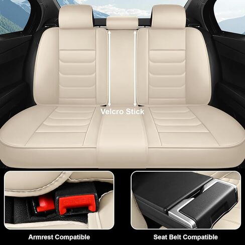 Car Seat Covers Custom Fit MINI Convertible 2013-2026, Waterproof Nappa Leather Car Seat Protector, Breathable Car Seat Cushion, Seat Covers for Car(5 Seats Standard/Beige) in Kuwait