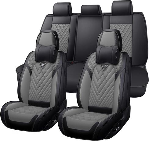 Car Seat Covers Full Set for MINI Countryman 2013-2026, Anti-Slip Full Coverage Car Seat Covers, Waterproof Nappa Leather Car Seat Cover Sets(5 Seats/Black Red) in Saudi Arabia
