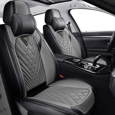 Car Seat Covers Front Seats for Volkswagen GTI 2003-2014, Anti-Slip Full Coverage Car Seat Covers, Waterproof Nappa Leather Car Seat Cover Sets(2 Seats/Black Red) in Saudi Arabia