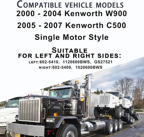 602-5409 602-5410 1 Pair Front Windshield Wiper Arm Kit Protection Fits Compatible with Kenworth 2000-2004 W900 2005-2007 C500 Single Motor Style Replaces OE 1120600BWS 1020600BWS GS27521 in Saudi Arabia
