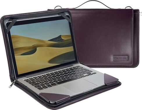 Purple Leather Laptop Messenger Case - Compatible with HP EliteBook 835 G11 13.3" Notebook in Kuwait